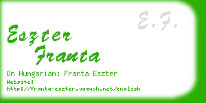 eszter franta business card